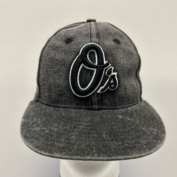 New Era 59Fifty Baltimore Orioles Cap - Size 7 1/8 Low‎ Profile Canvas/Denim - Picture 1 of 11